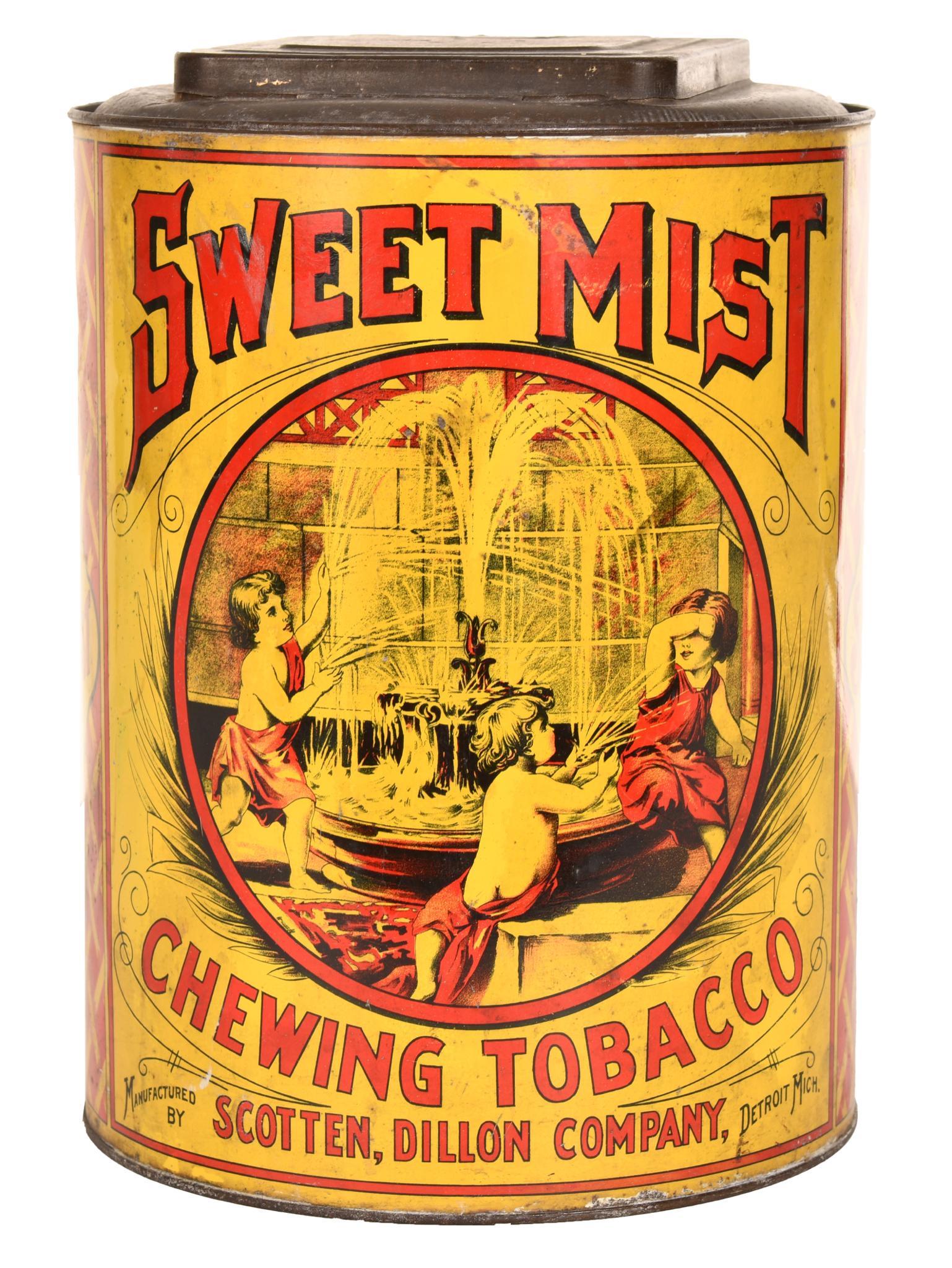 Sweet Mist Chewing Tobacco Tin Store Bin (1 of 3)