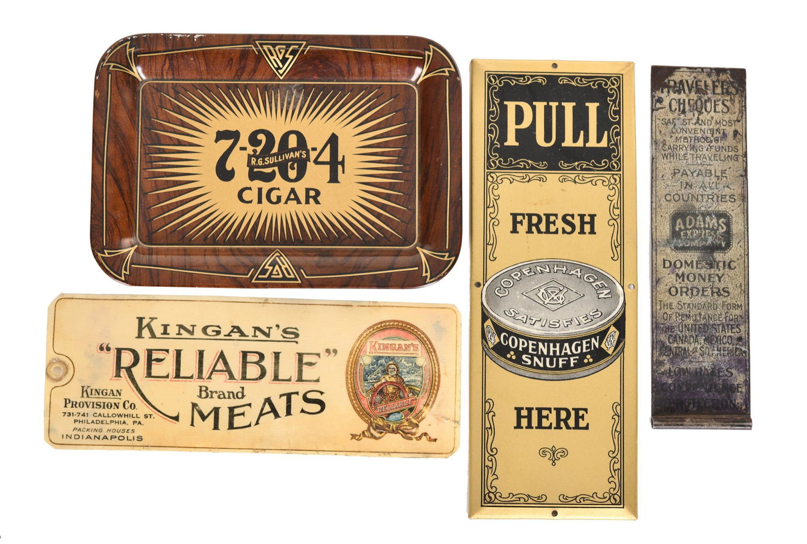 Advertising Sign, Tip Tray, Door Push & Ink Blotter. (1 of 2)