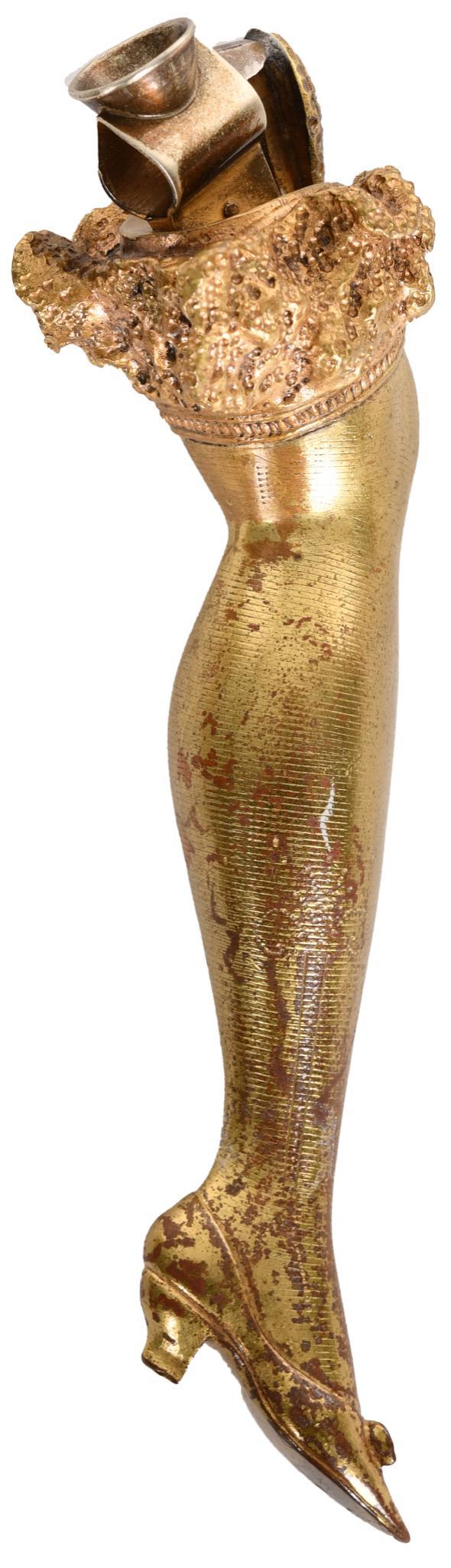 Brass Lady's Leg Cigar Tip Cutter (1 of 2)