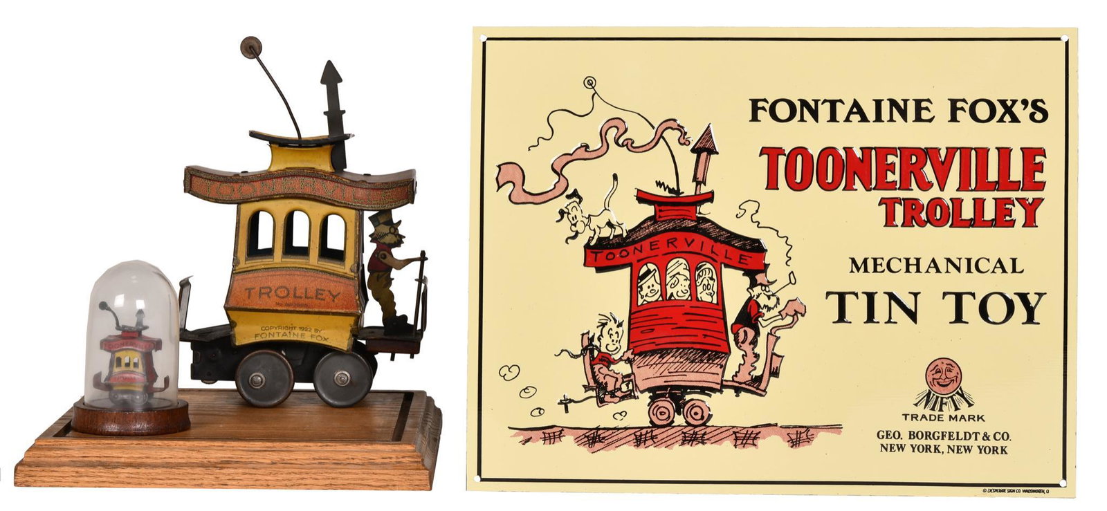 Tin Litho Nifty Toonerville Trolley Windup Toy (1 of 2)