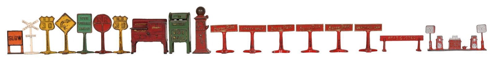 Box lot of Arcade Burma Shave, Highway Signs and more (1 of 1)