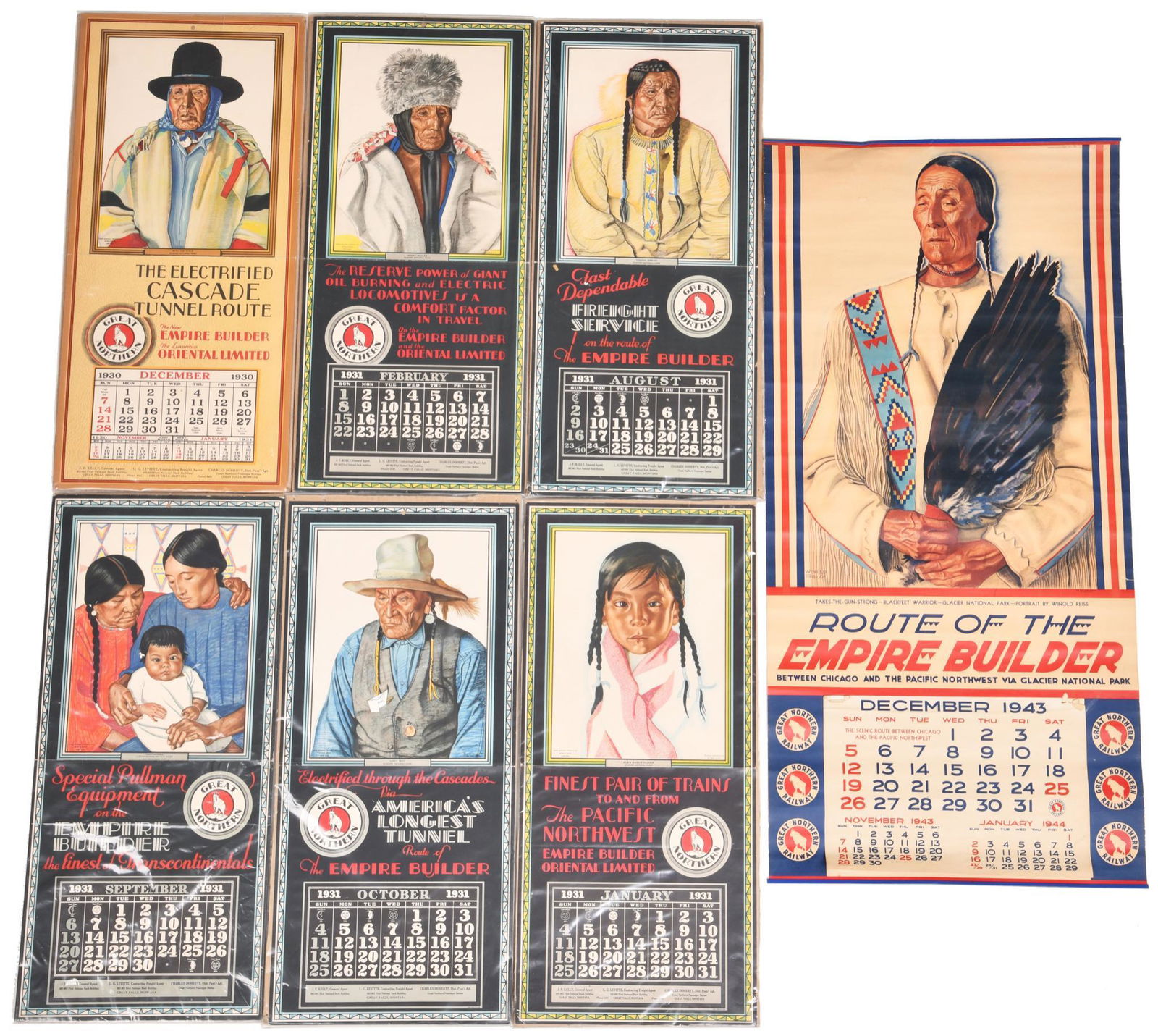 7 Great Northern Railroad Calendars