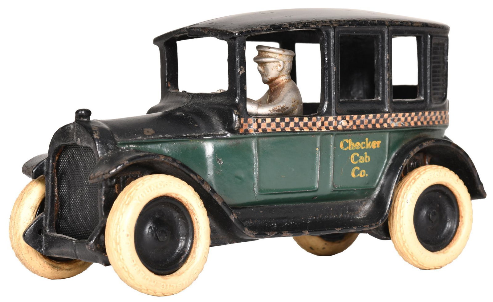 Arcade Cast Iron "Checker Cab" Round Top Taxi (1 of 2)
