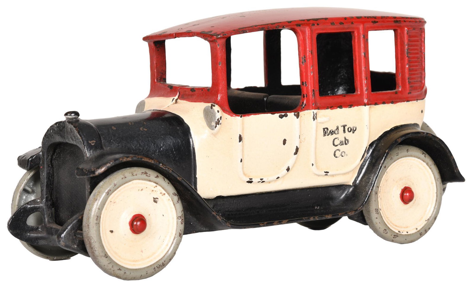 Arcade Cast Iron "Red Top Cab" Round Top Taxi (1 of 2)