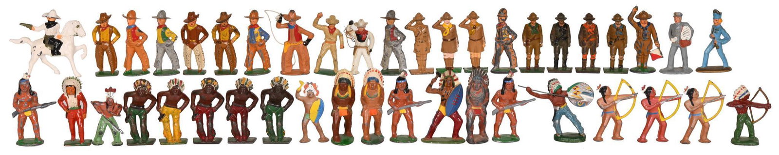 40+ Lead Cowboy & Indian Figurines (1 of 2)