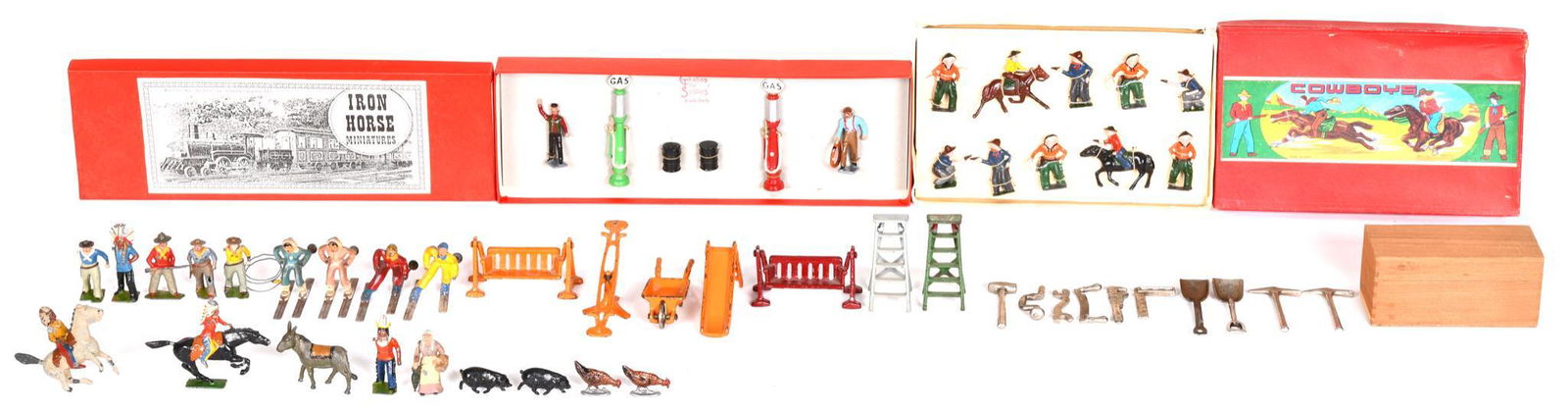 Chelsea Toy Soldier Gas Set, Cowboys & Indian Lead (1 of 1)