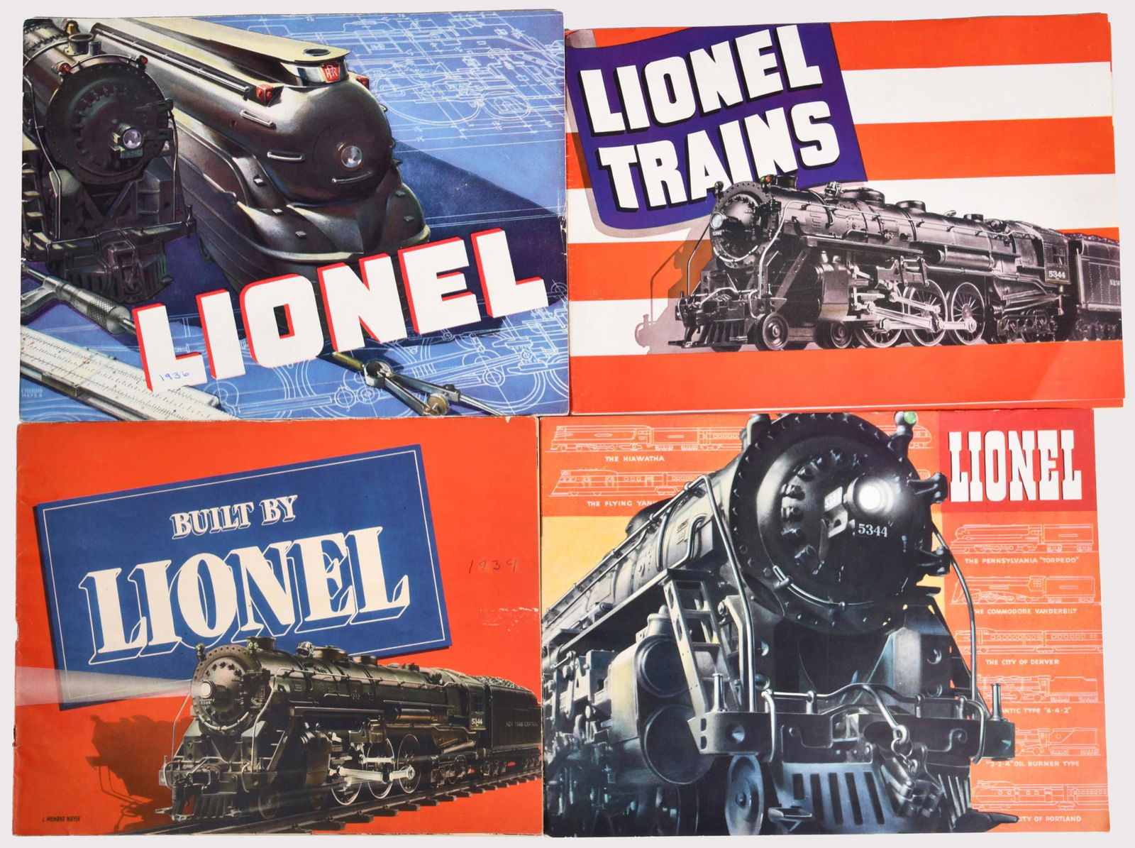 4-Lionel Catalogs 1936, 1937, 1939 & 1940 (1 of 1)