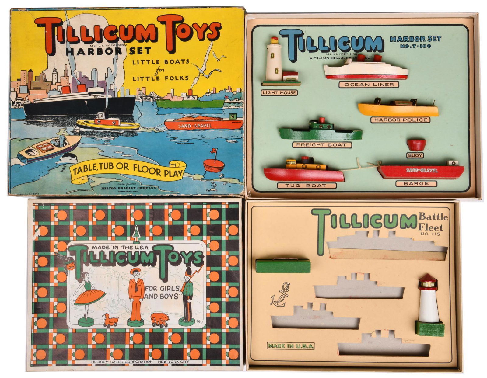 2-Tillcum Toys Harbor Set & Battle Fleet Boxes (1 of 1)