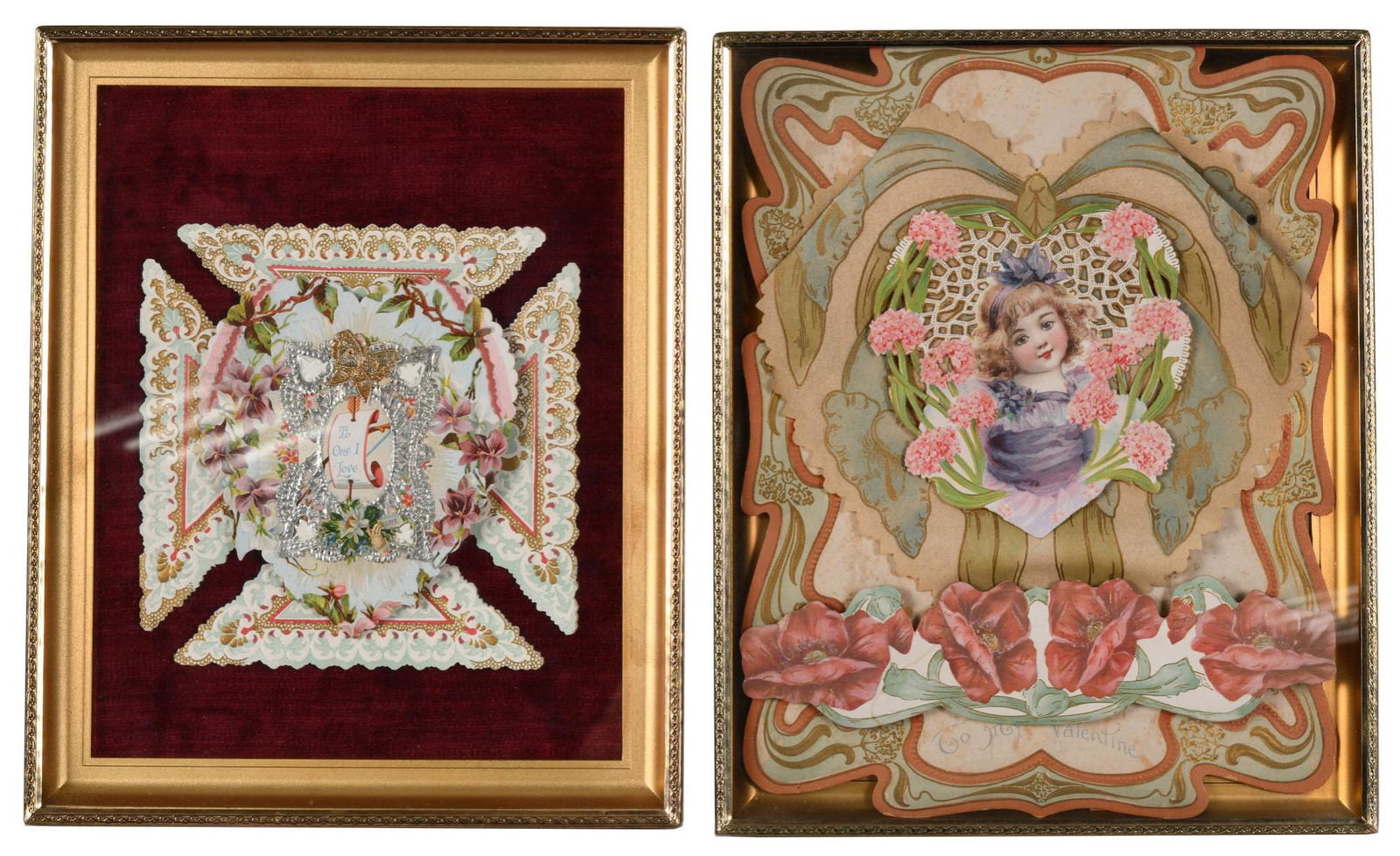 2-Framed Early Valentines (1 of 1)