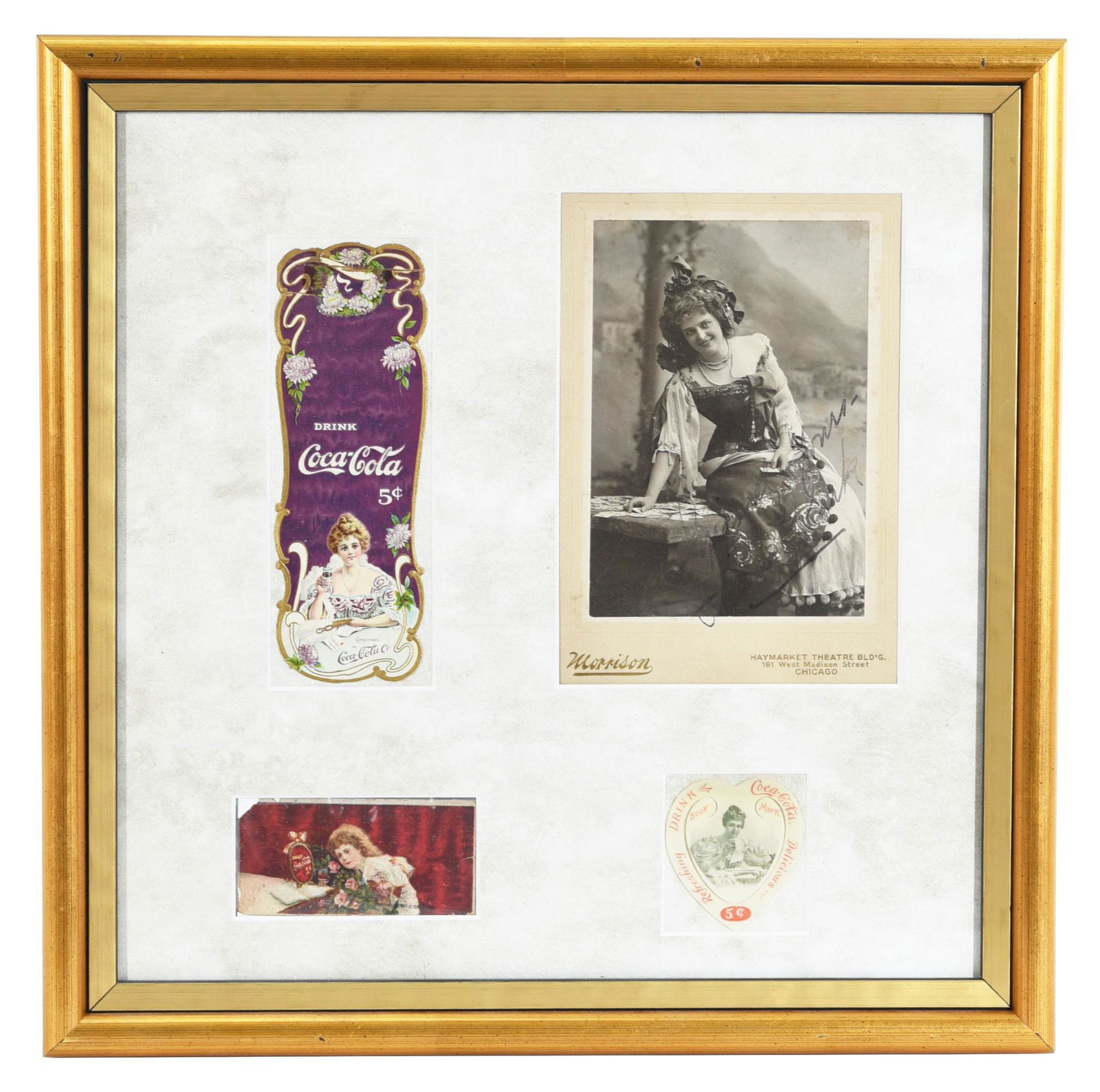 1903 Coca-Cola Book Mark, Cabinet Card & More w/Lillian (1 of 2)