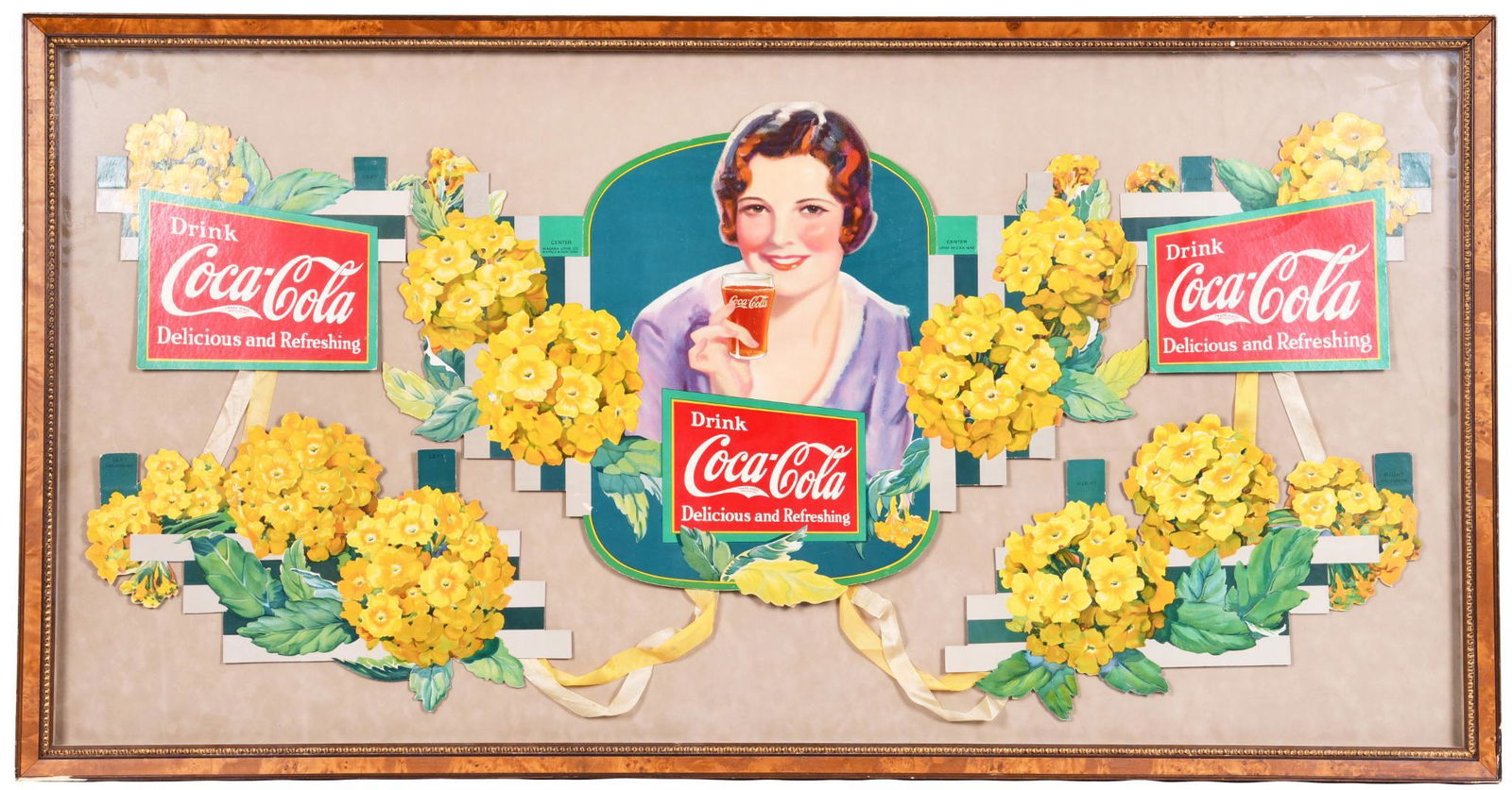 1932 Coca-Cola Festoon "Verbena" w/Flowers (1 of 2)