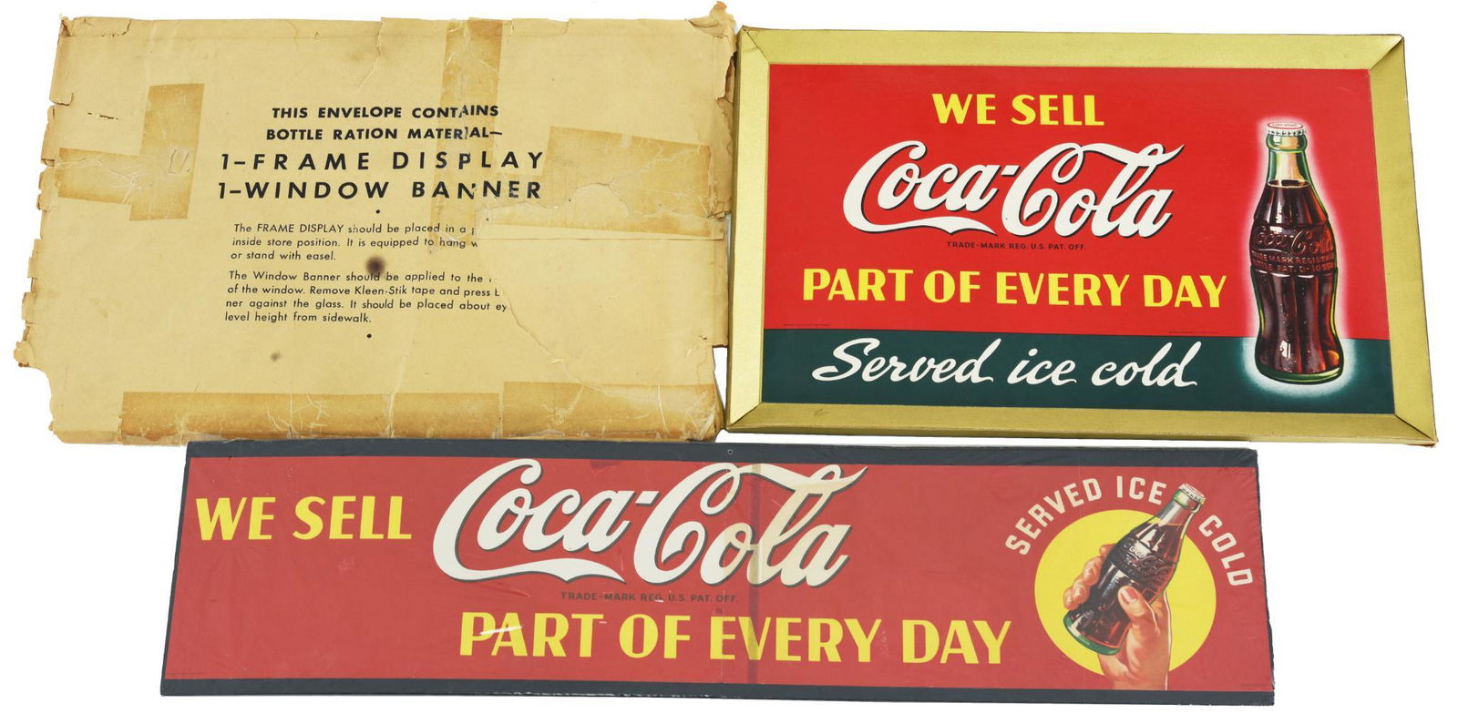 We Sell Coca-Cola "Part of Every Day" w/Bottle Sign (1 of 2)