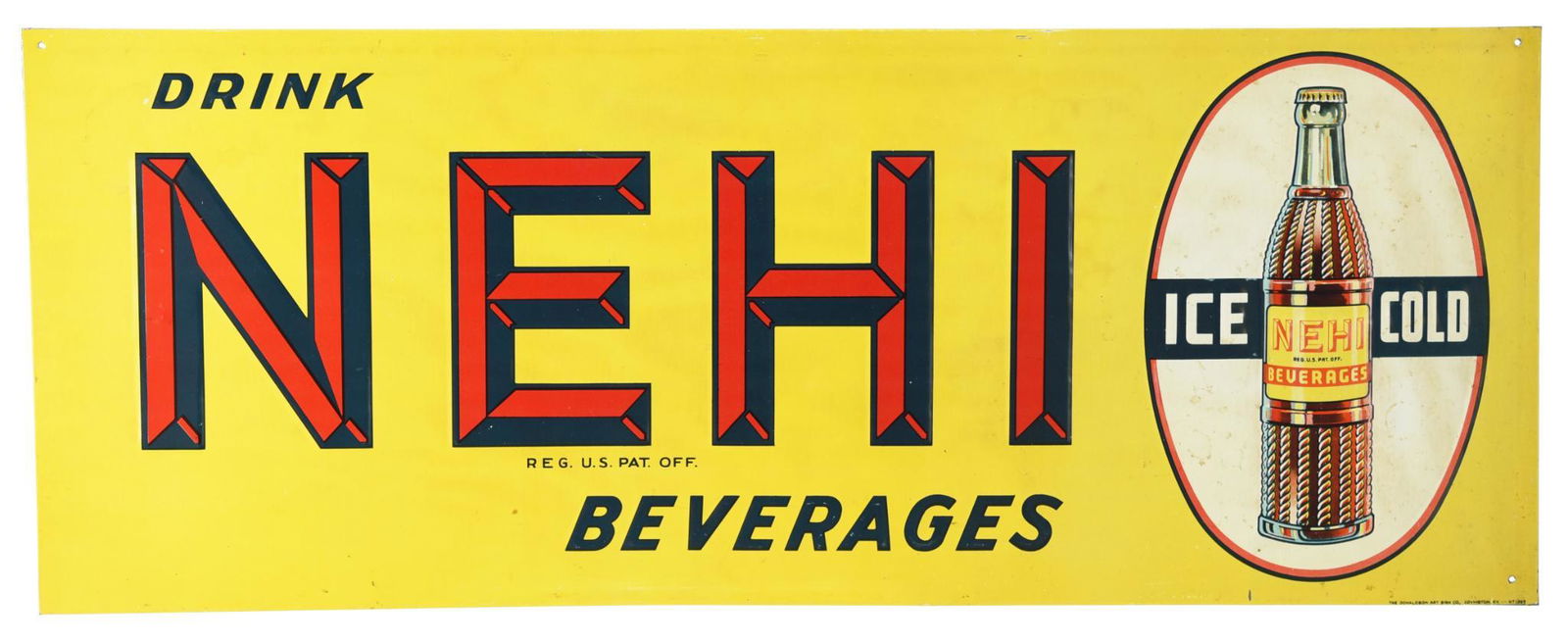 Nehi Beverage w/Bottle Metal Sign (1 of 2)
