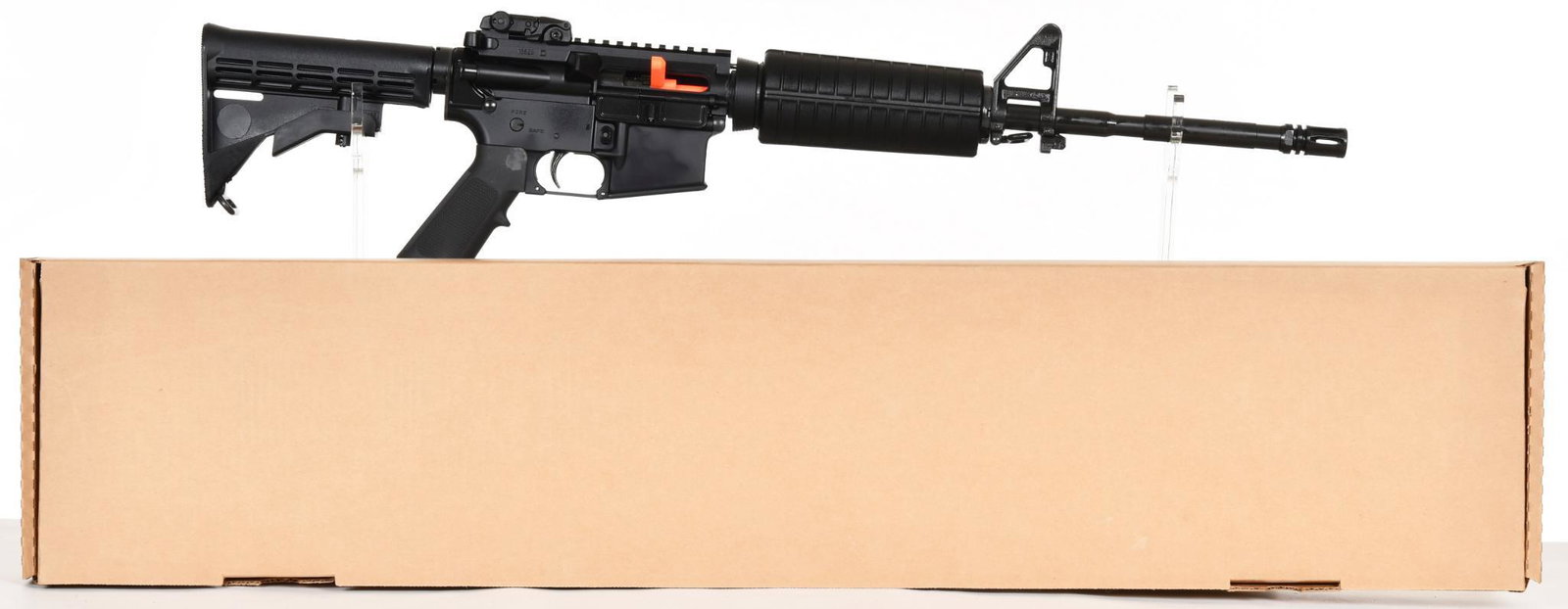 Colt M4 Carbine .223 Semi Automatic Rifle S#CR053028: Brand new in box. 16" barrel with muzzle brake. Comes with factory paperwork and Magpul 30 round Pmag.