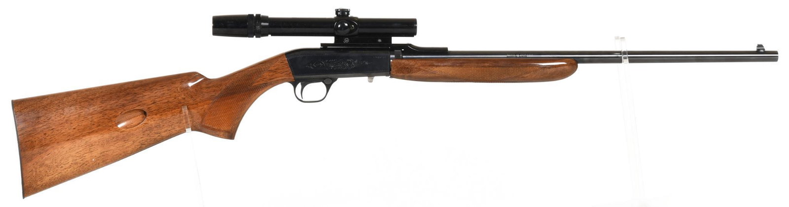 Browning 22 semi auto rifle made in Japan S# 17485T57: Has a bushnell 3X-7X rimfire scope
