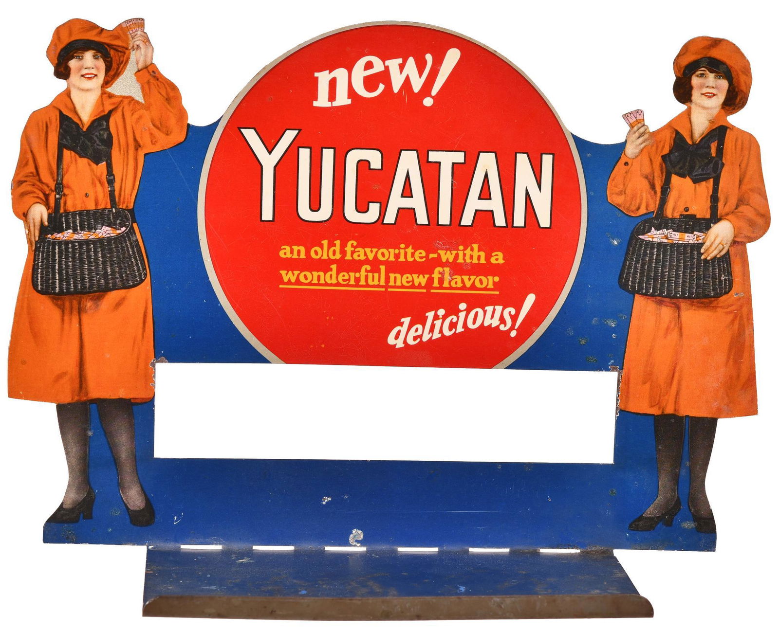 Yucatan (Gum) Metal Counter Display w/Two Ladies (1 of 1)