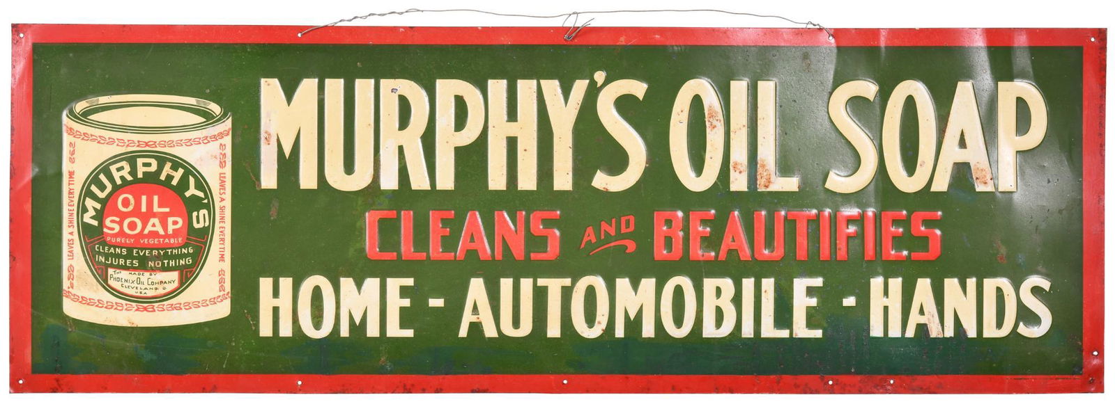 Murphy's Oil Soap "Home-Automobile-Hands" Metal Sign (1 of 2)
