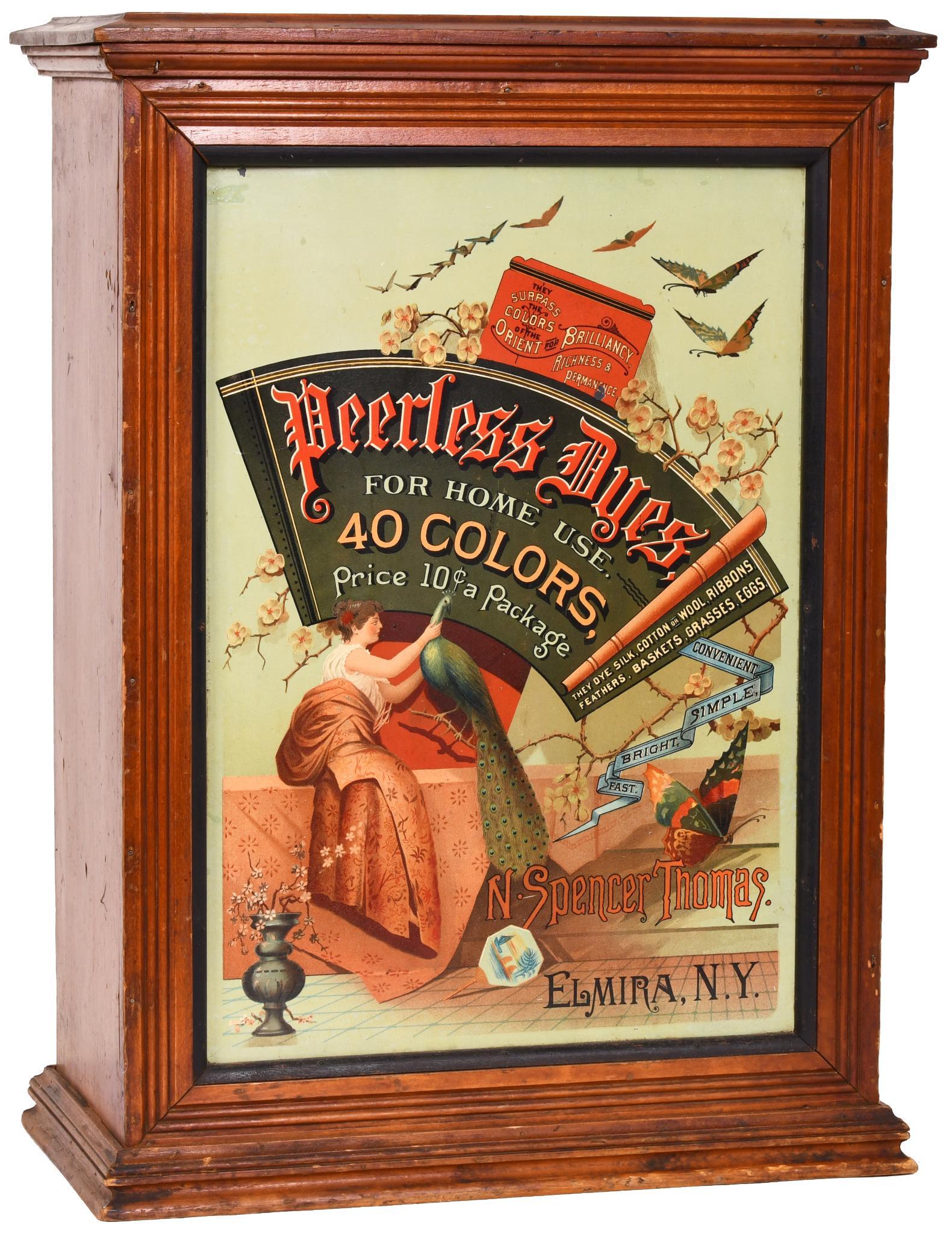 Peerless Dyes "40 Colors" Wood Counter-Top Display (1 of 2)