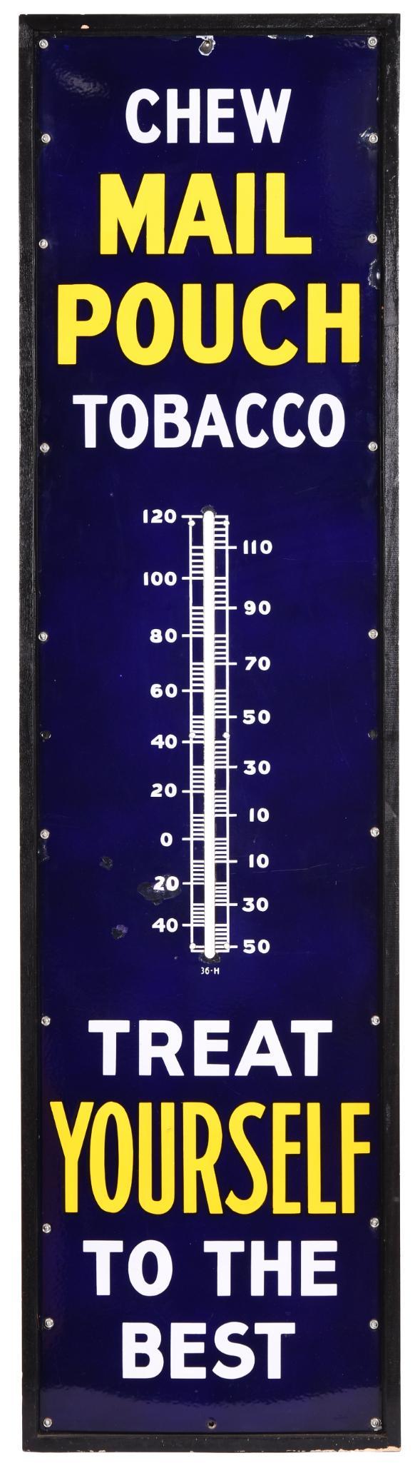 Chew Mail Pouch Tobacco Porcelain Thermometer (1 of 2)