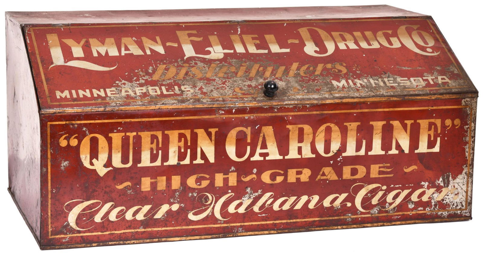 Queen Caroline Cler Havana Cigar Metal Display Box
