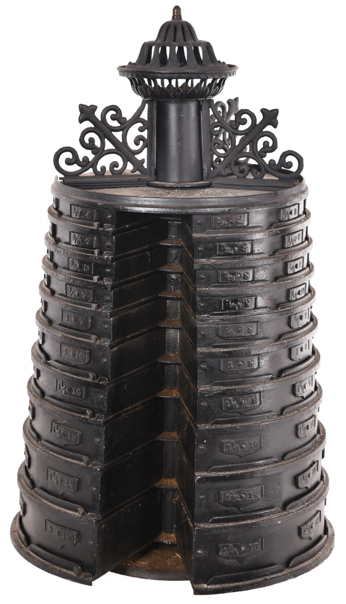 Cast Iron & Metal Hardware Store Display Cabinet (1 of 1)