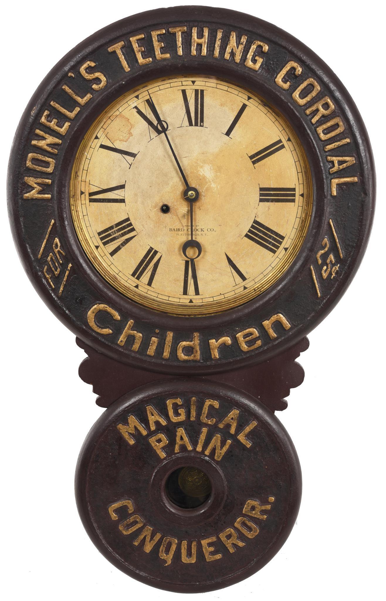 Monell's Teething Cordial for Children Baird Ad Clock (1 of 2)