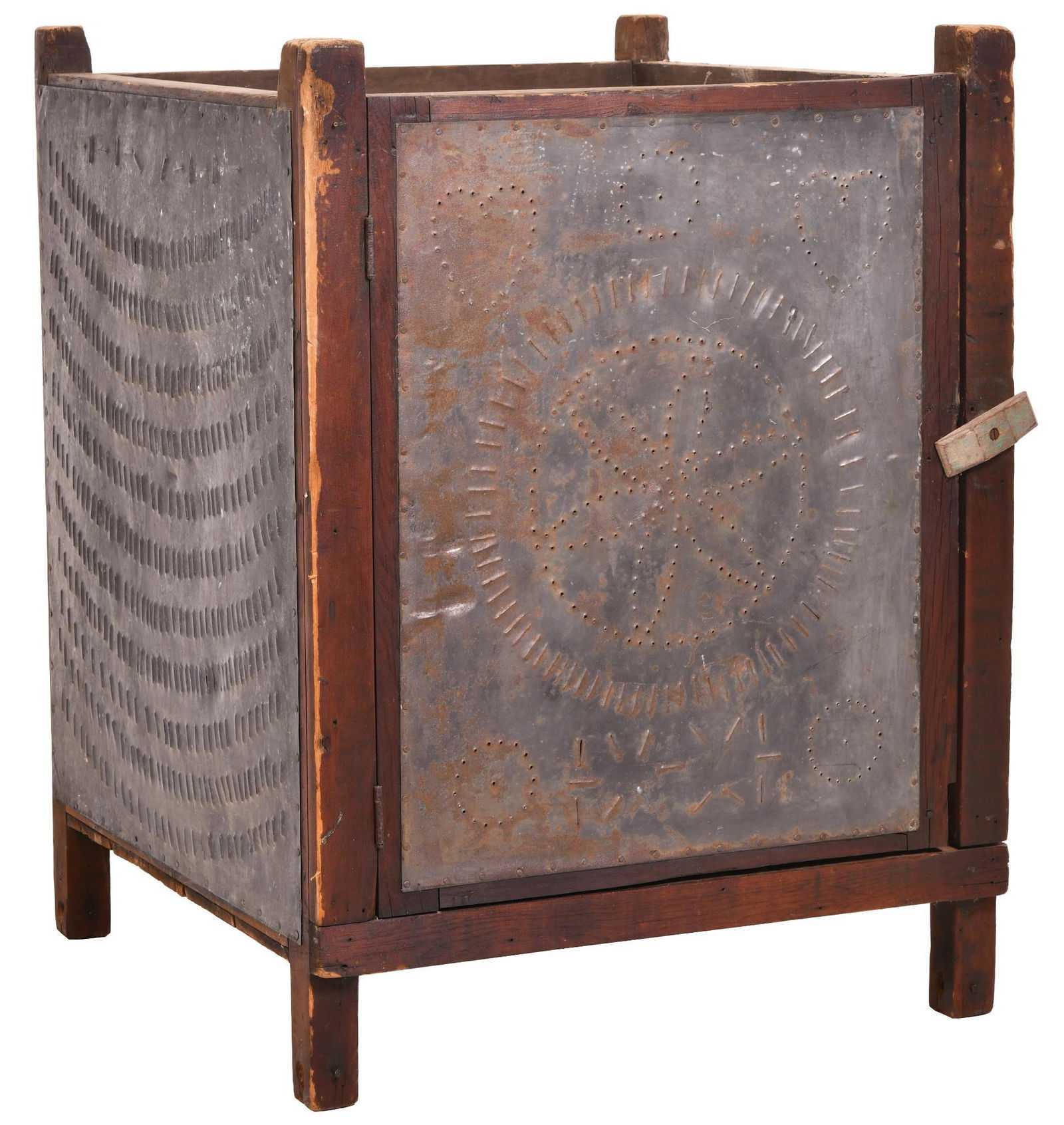 Rare Hanging Punched Tin Pie Safe Jun 12, 2021 Route 32 Auctions in IN