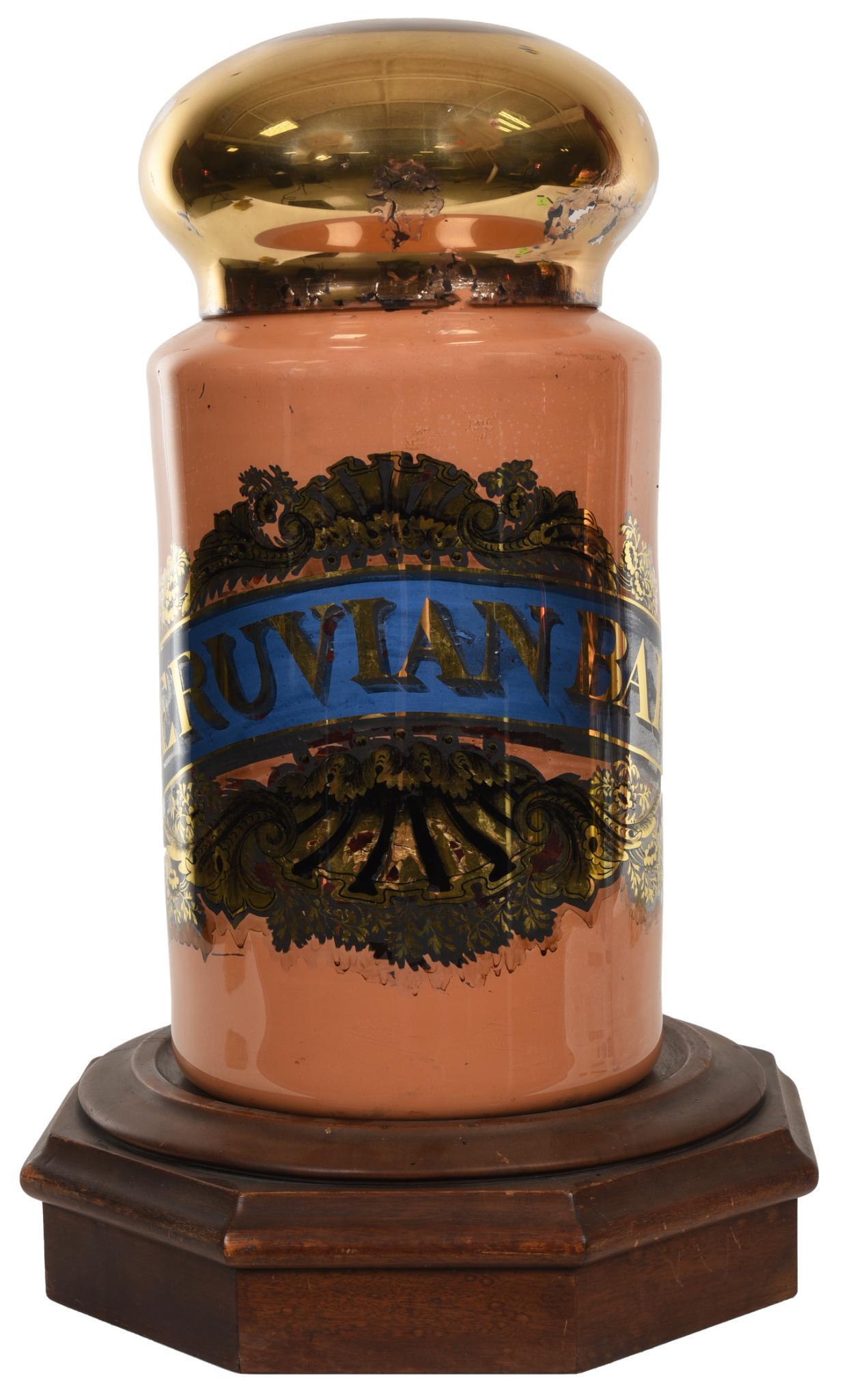 Extra Large Reverse Painted Glass Apothecary Jar (1 of 1)