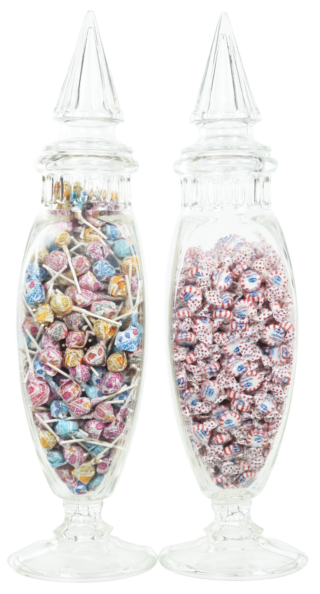 2-Large Rectangular Foot Clear Glass Candy Store (1 of 1)