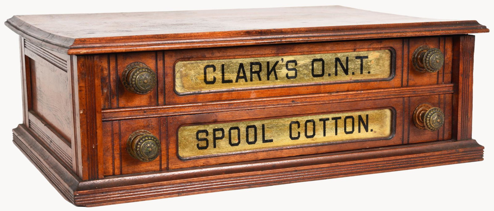 Clark's Spool Cotton Two-Drawer Counter Top Cabinet (1 of 3)