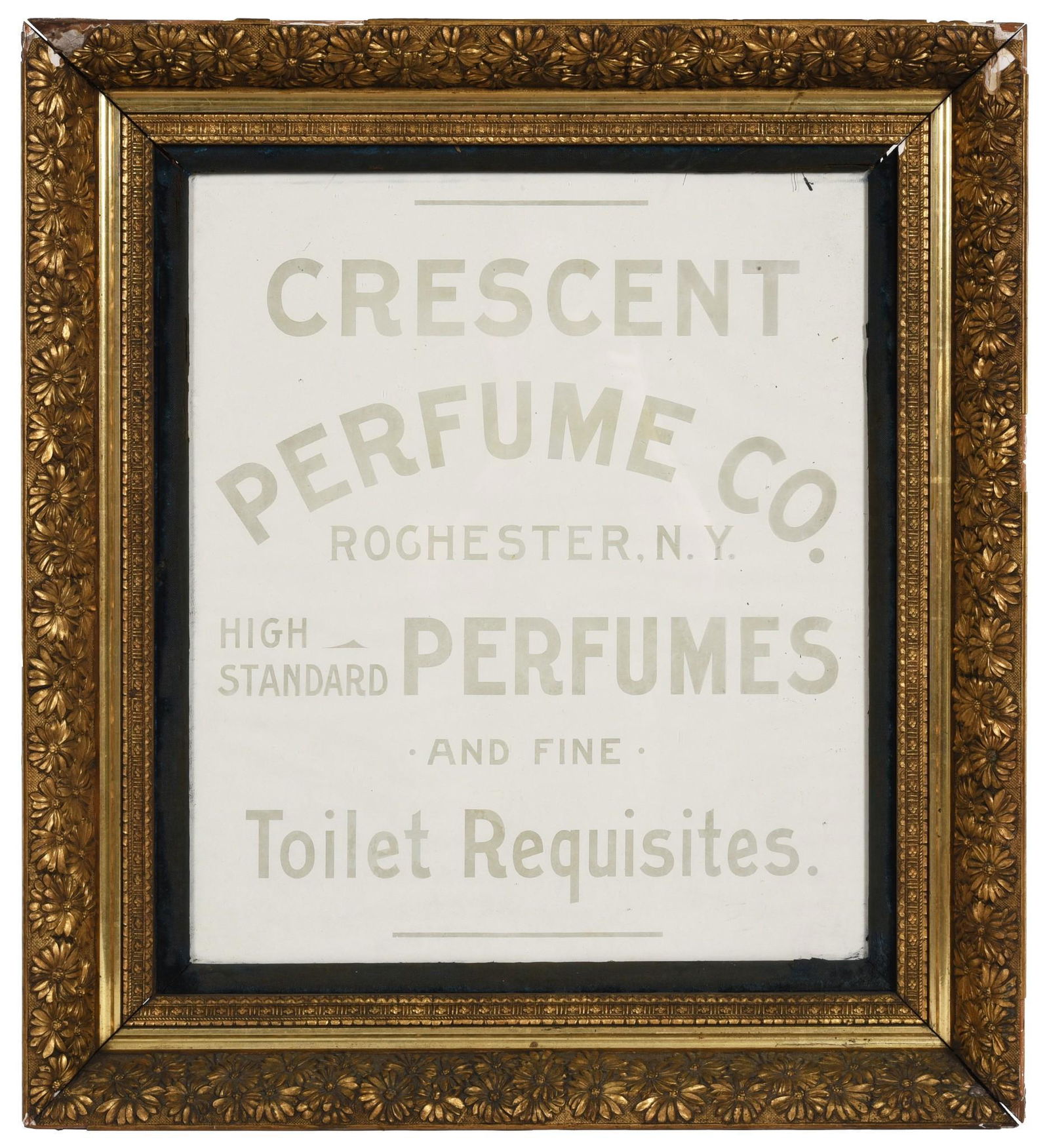 Crescent Perfume Co. & Toilet Requisites Etched Glass S (1 of 2)