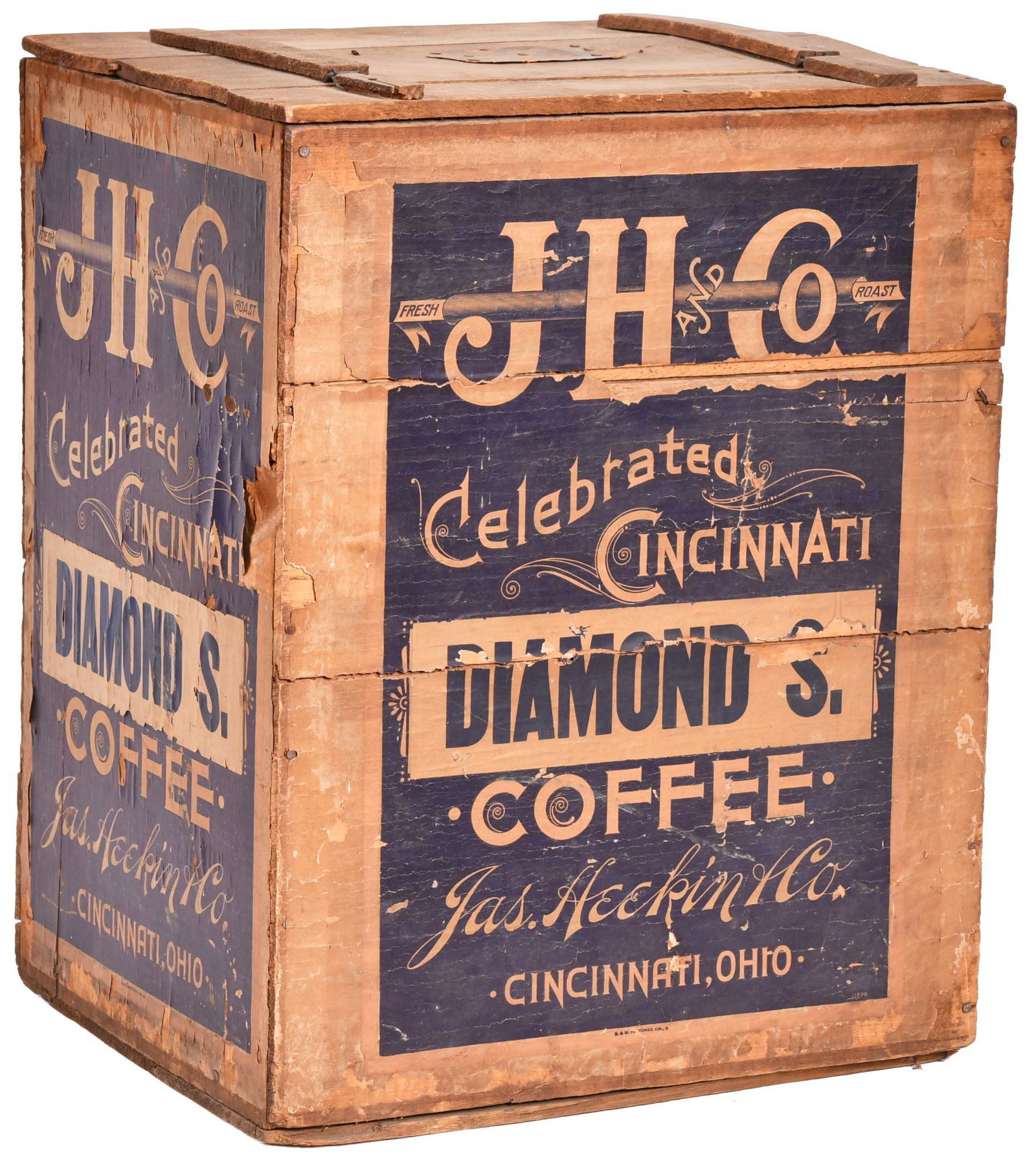 JH & Co Diamond S. Coffee Wood Bean Container (1 of 2)