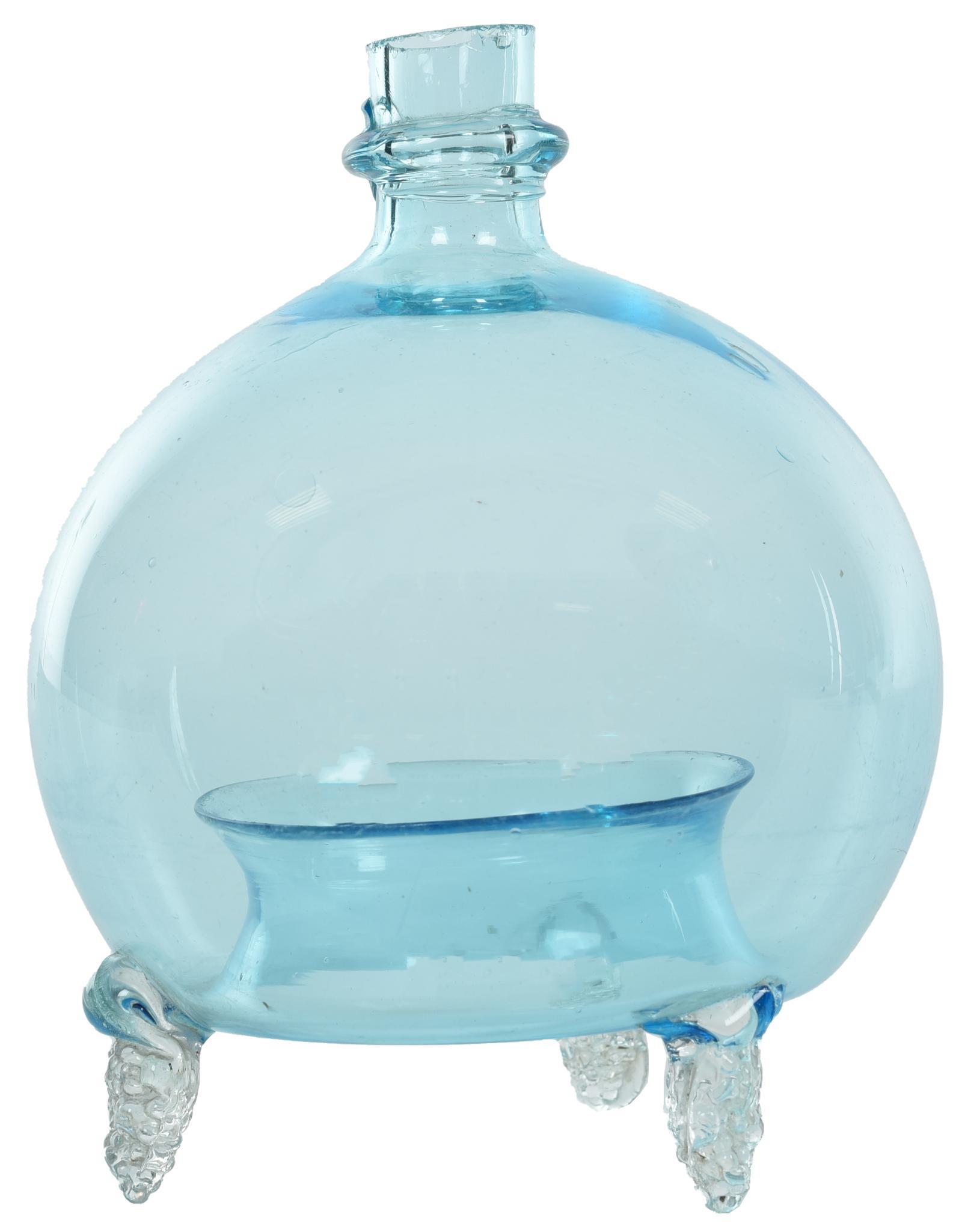 Light Blue Glass Fly Trap (1 of 1)