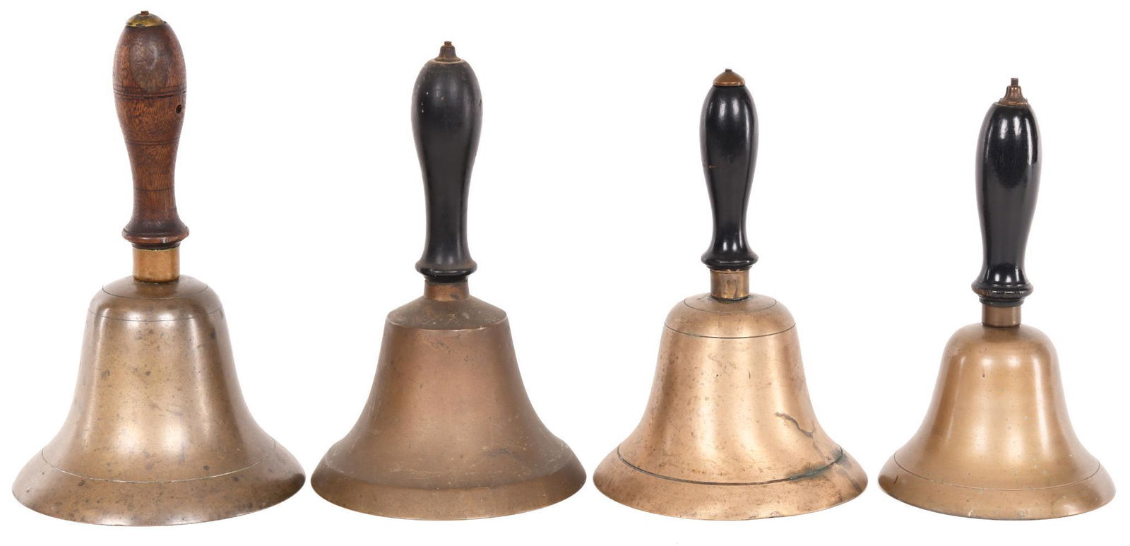 4-Larger Brass School Bells (1 of 1)