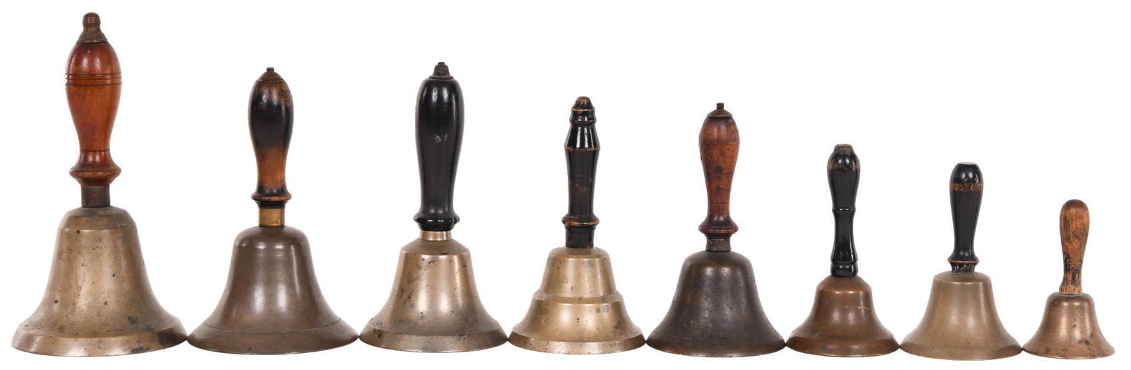 8-Smaller Brass School Bells (1 of 1)