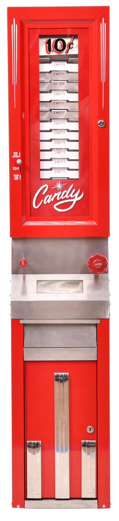 Restored 10 Cent Monroe Industries Candy Machine (1 of 2)