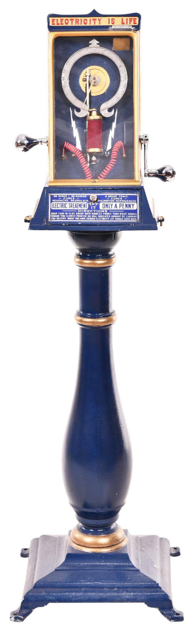 Electricity Is Life Arcade Machine On Base (1 of 3)