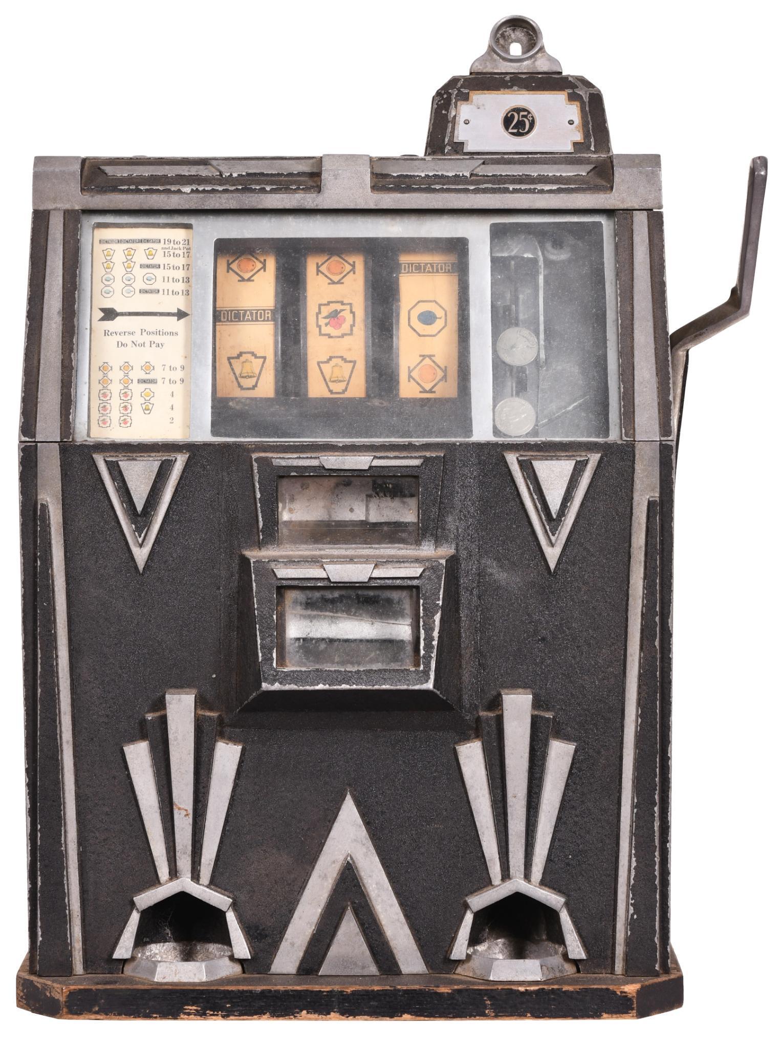 Rare Caille 25 Cent Dictator Slot Machine (1 of 5)