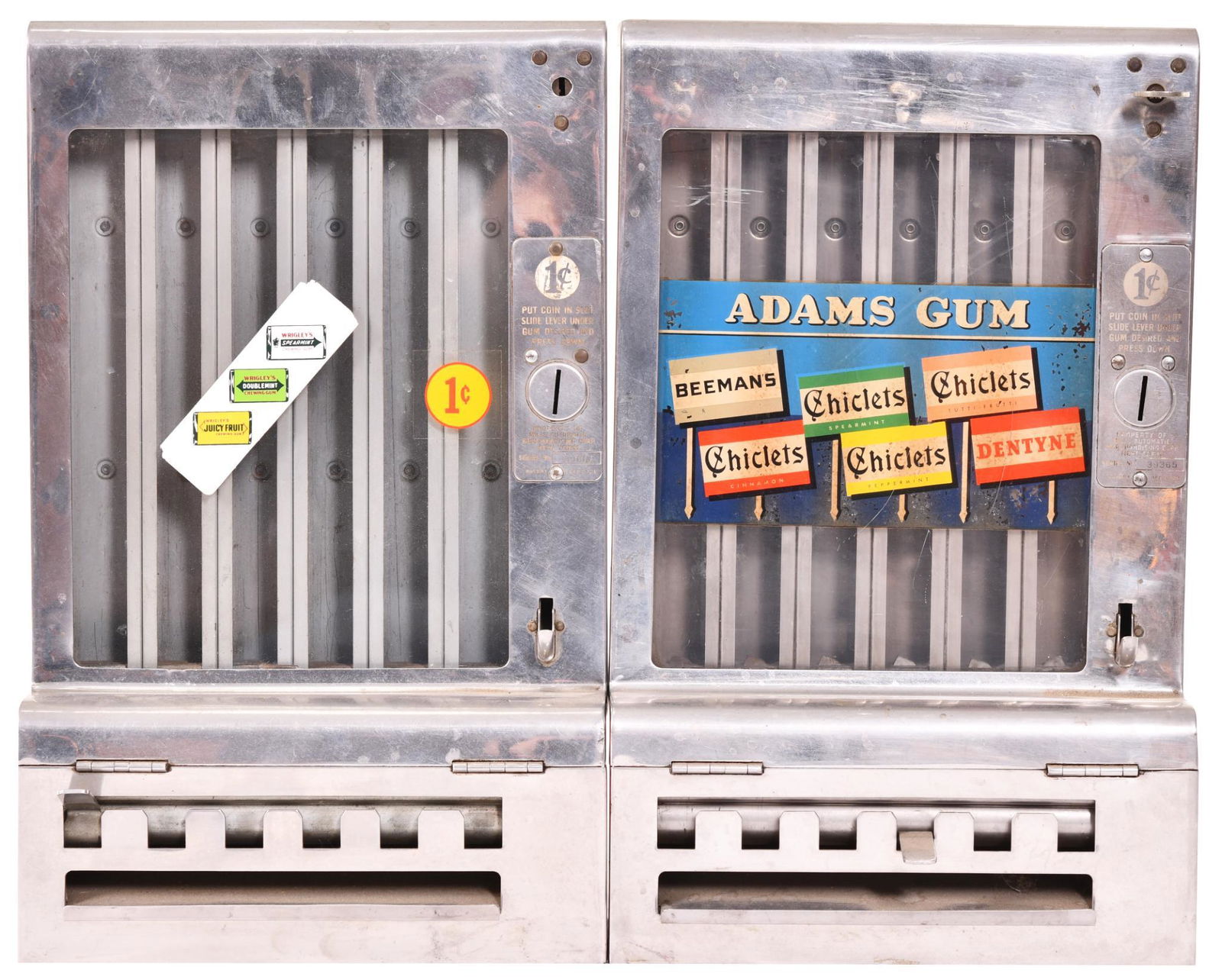 2-Mills 1 Cent Gum Vending Machines (1 of 2)