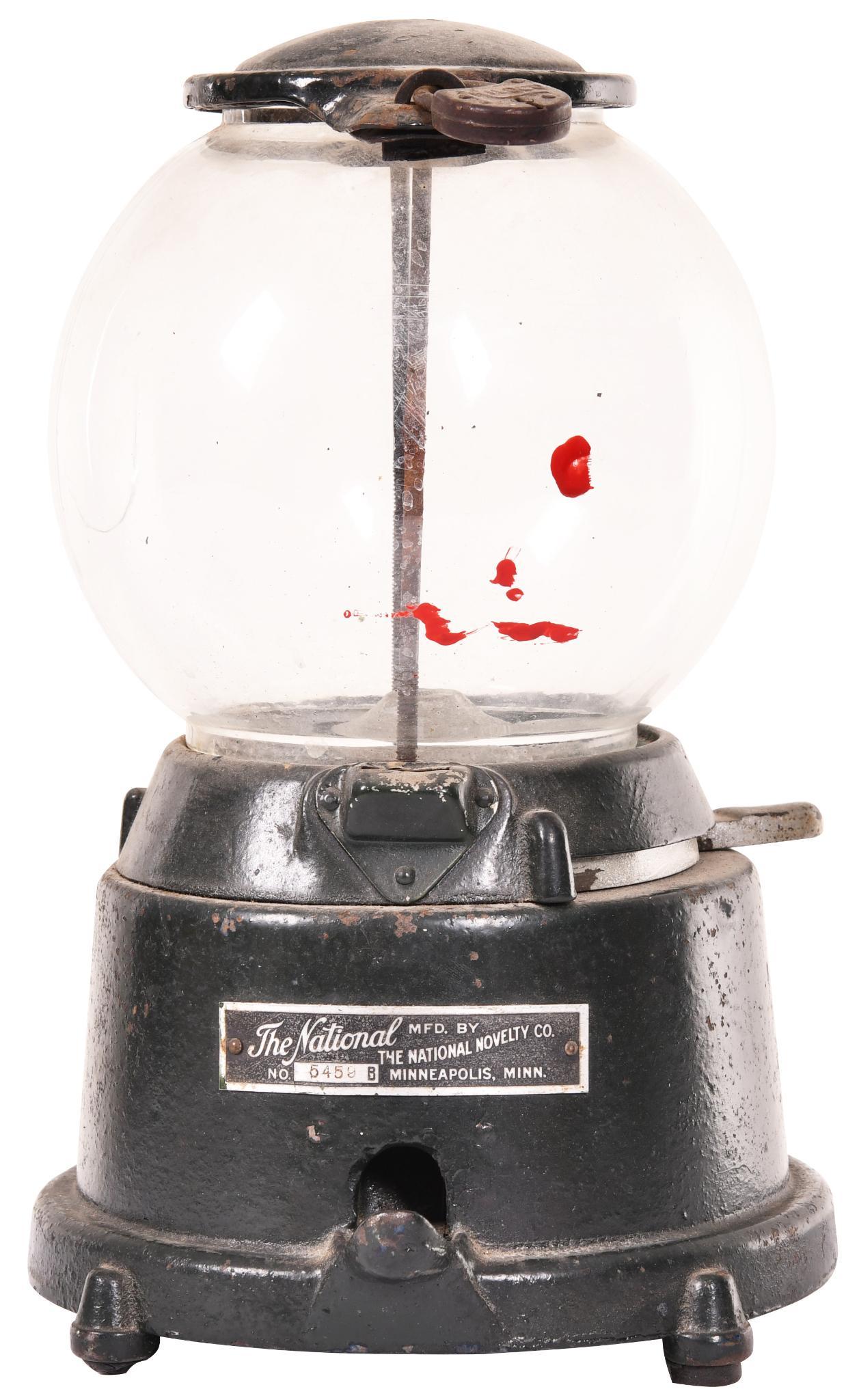 The National Novelty Co. 1 Cent Gumball Vending Machine (1 of 2)