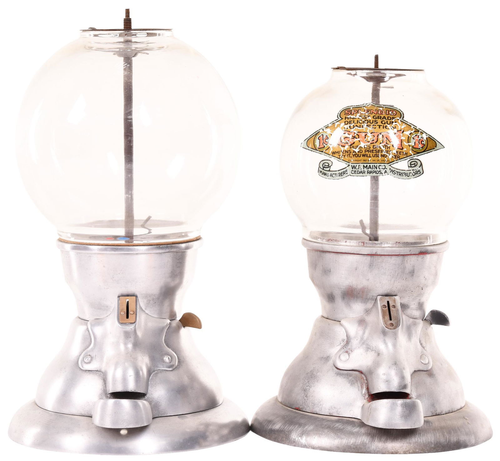 Lot Of 2 Gumball Machines 1 Cent (1 of 1)