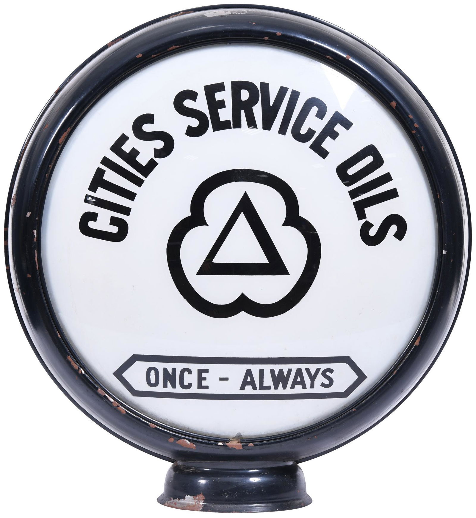 Cities Service Oils Once-Always 15"D. Globe Lenses (1 of 2)