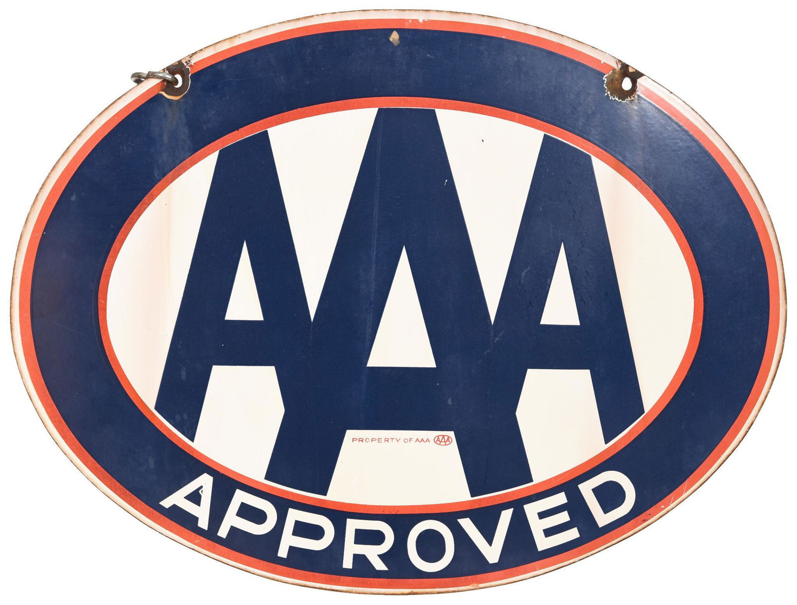 AAA Approved Porcelain Sign (1 of 2)