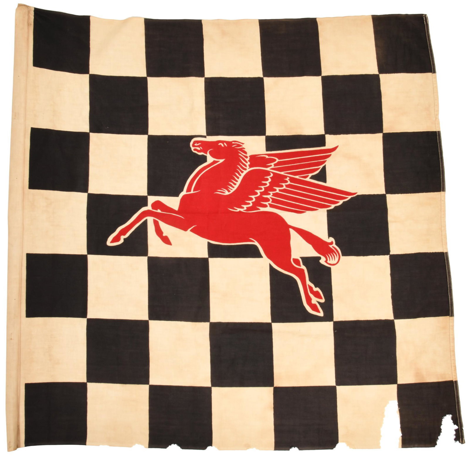 (Mobil) Pegasus Checkered Cloth Flag (1 of 1)