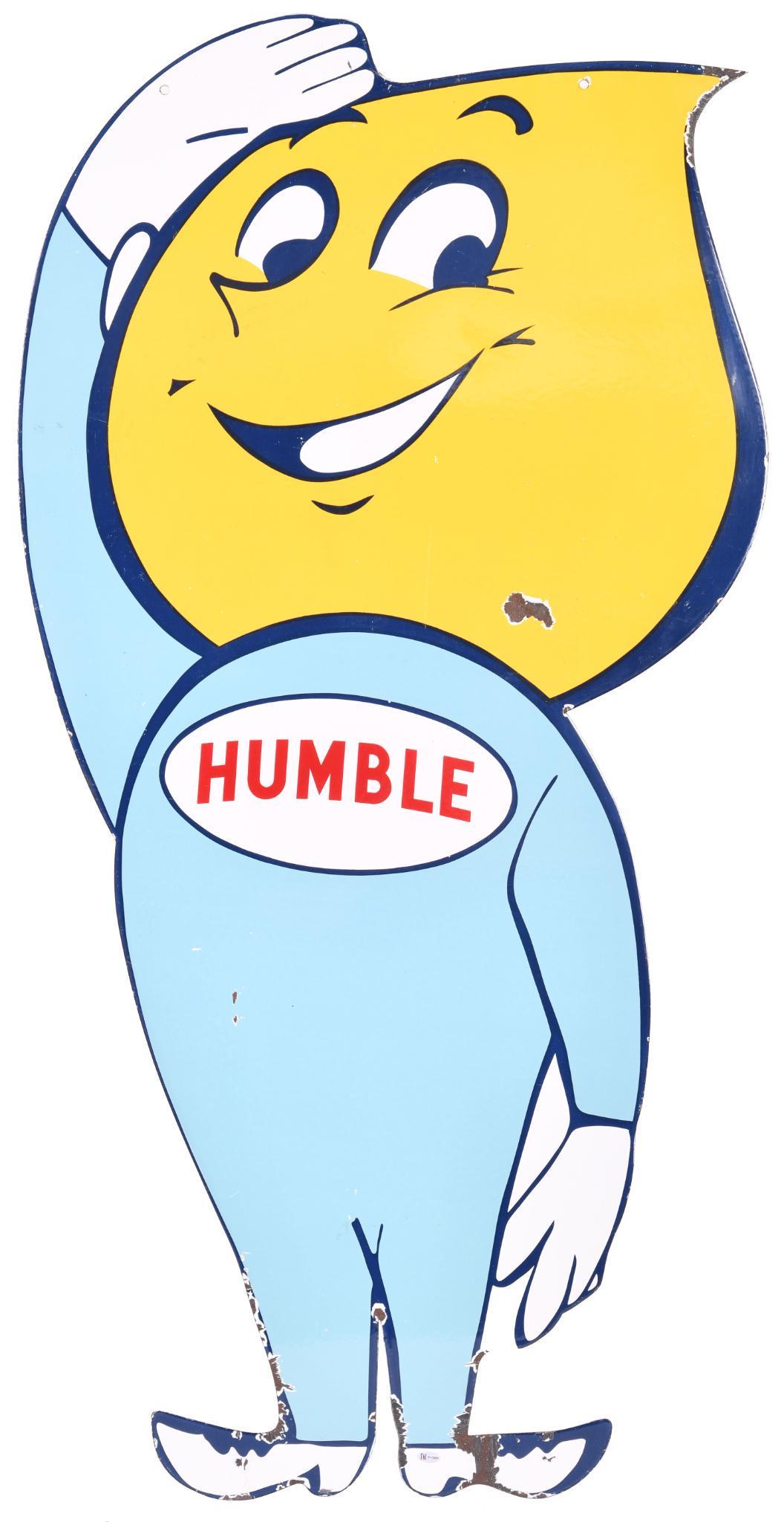 Humble "Oil Drop Boy" Porcelain Sign (TAC) (1 of 2)