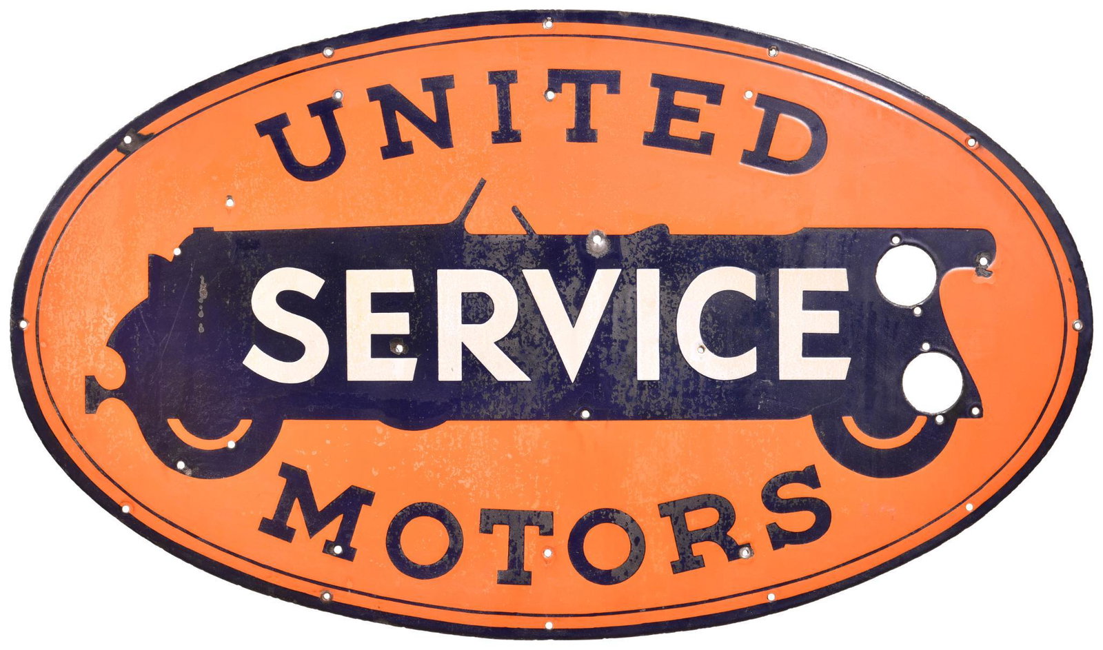 United Motor Service w/Logo Porcelain Neon Sign (1 of 2)