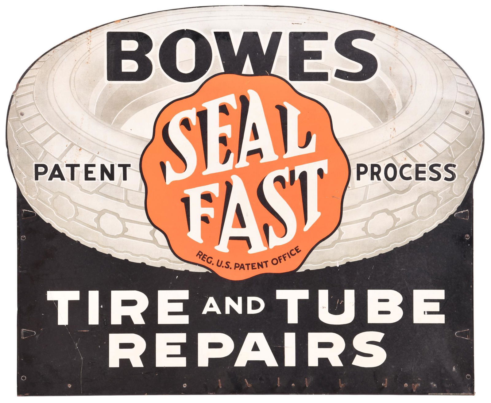 Bowes Seal Fast "Tire & Tube Repairs" Metal Sign (1 of 2)