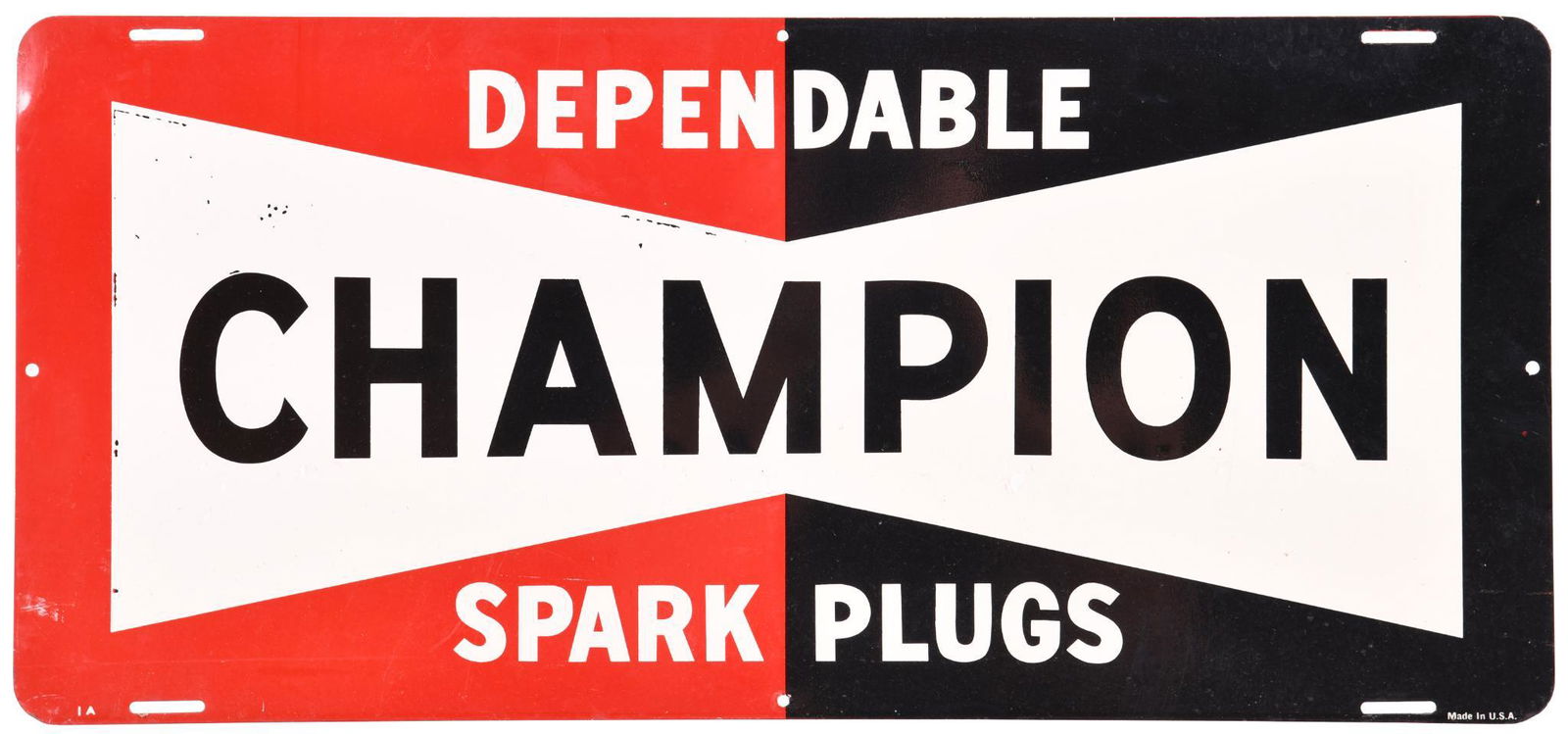 Dependable Champion Spark Plugs Metal Sign (1 of 2)
