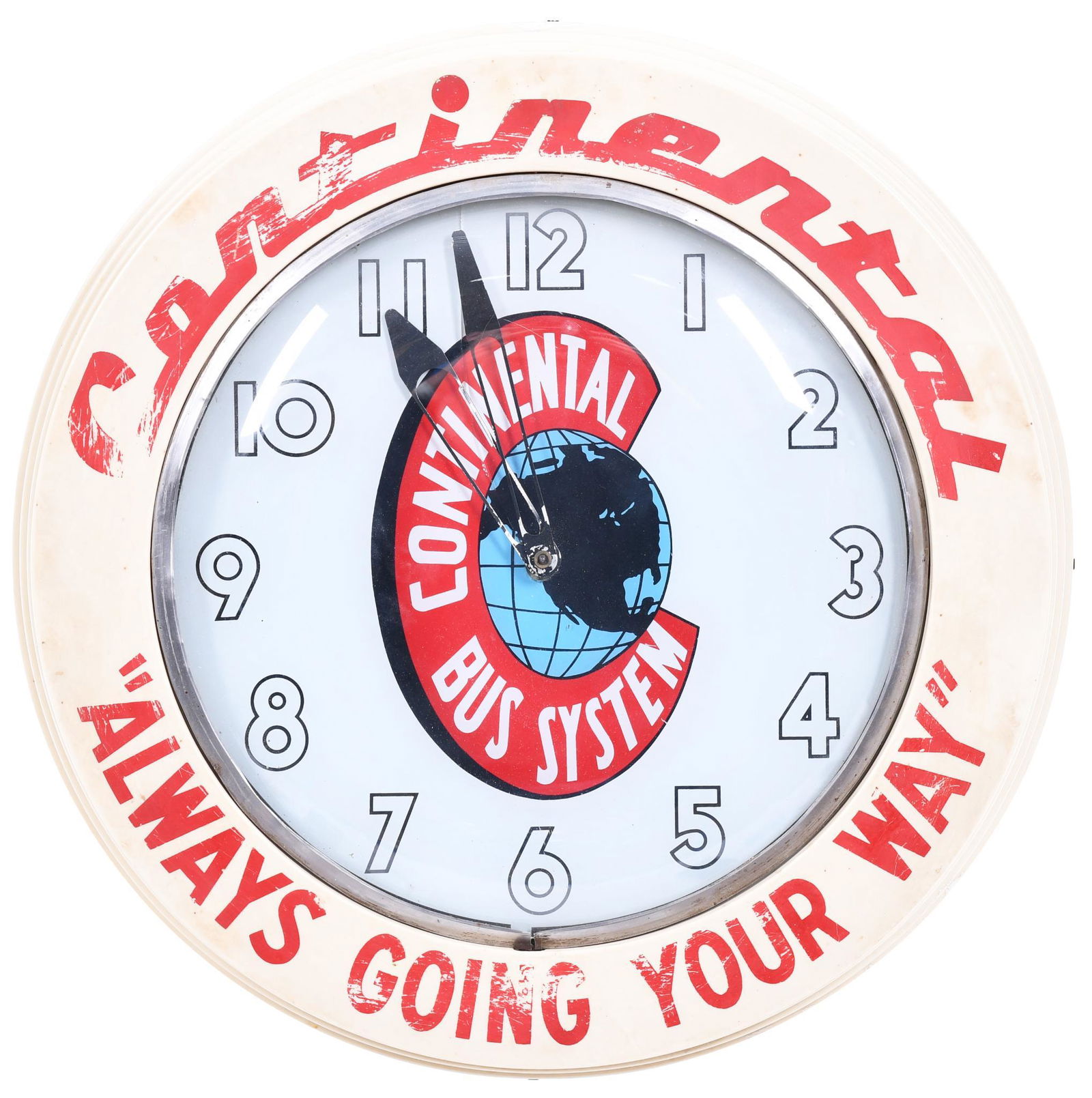 Continental Bus System Lighted Clock (1 of 2)