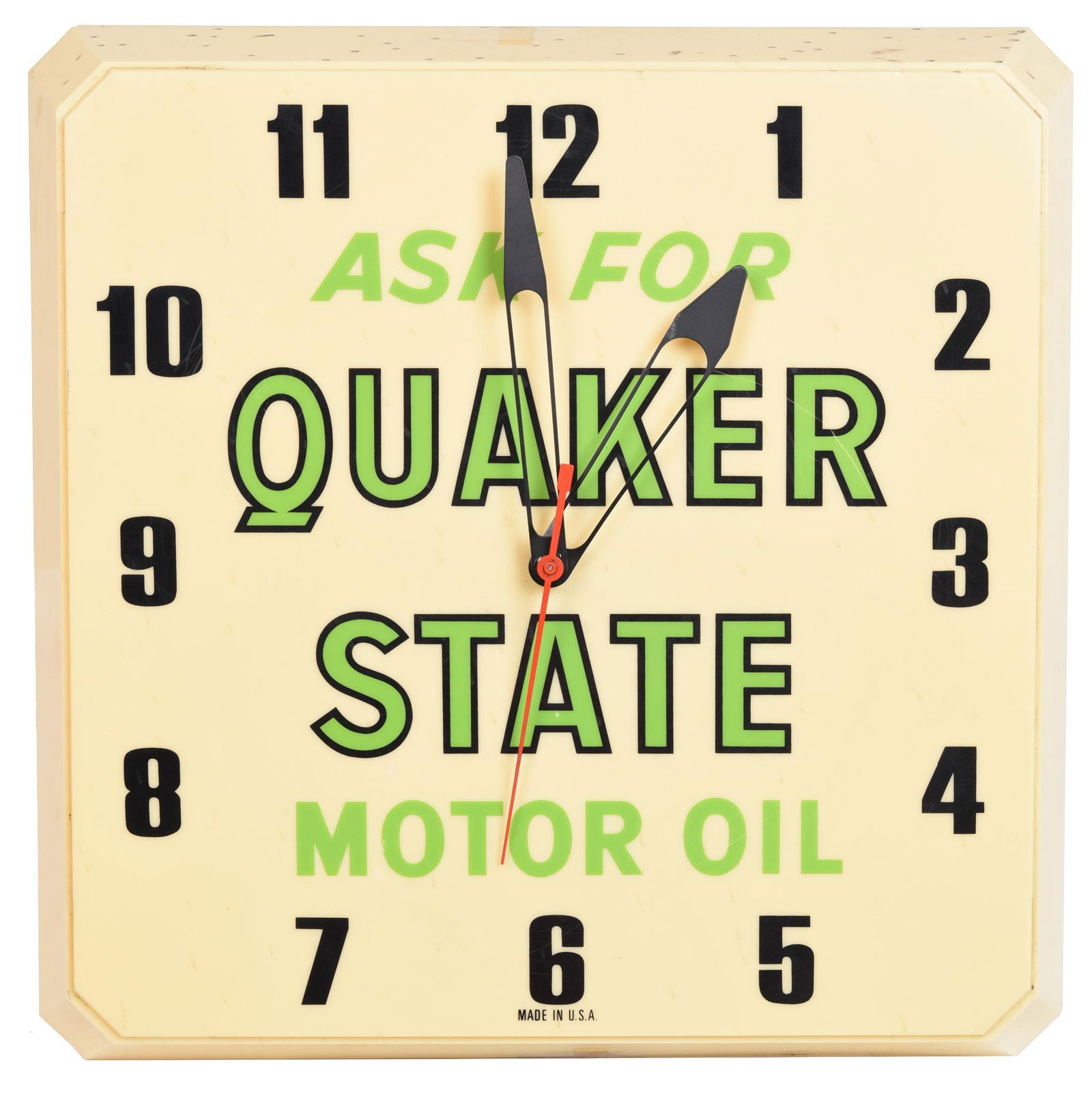 Ask for Quaker State Motor Oil Plastic Lighted Clock (1 of 3)